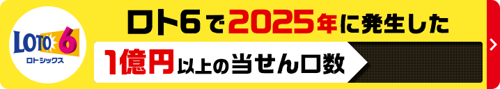 ロト6で2025年に発生した1億円以上の当せん口数