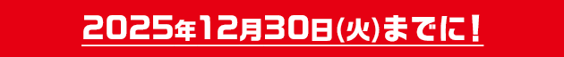 2025年12月30日(火)までに!